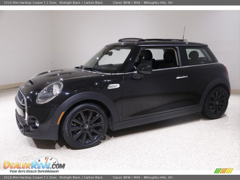 2019 Mini Hardtop Cooper S 2 Door Midnight Black / Carbon Black Photo #3