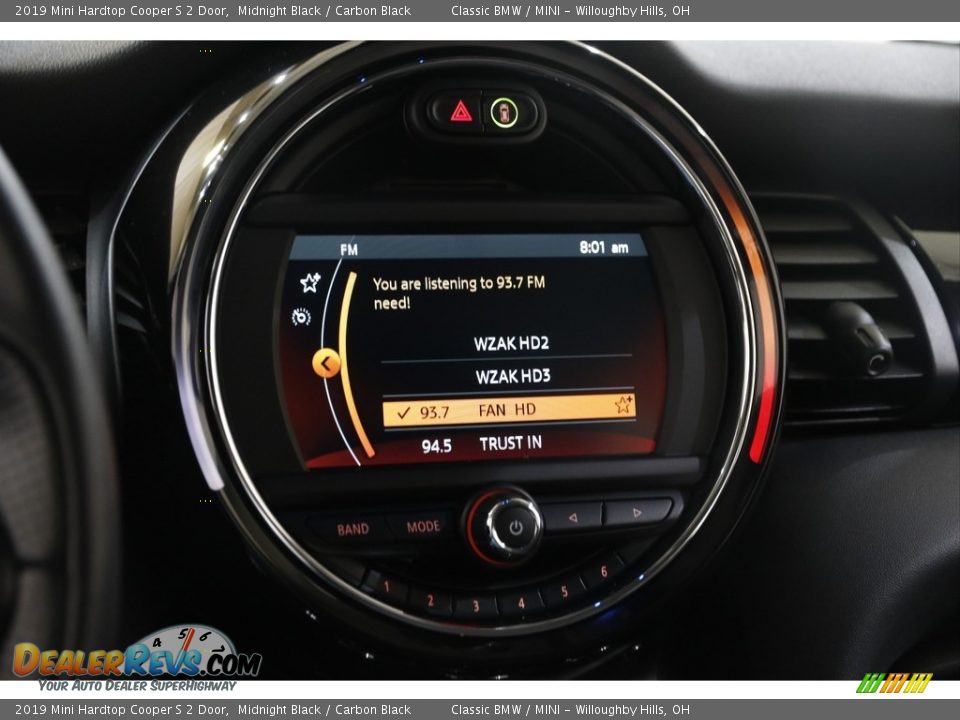2019 Mini Hardtop Cooper S 2 Door Midnight Black / Carbon Black Photo #10