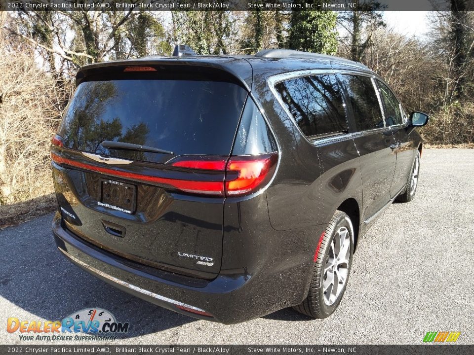 2022 Chrysler Pacifica Limited AWD Brilliant Black Crystal Pearl / Black/Alloy Photo #6