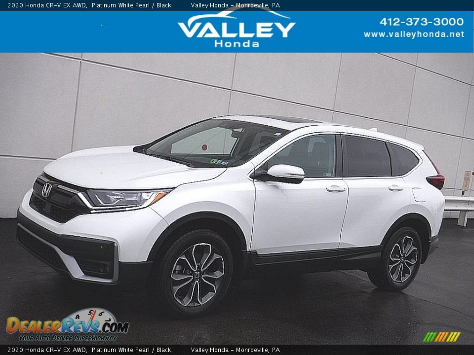 2020 Honda CR-V EX AWD Platinum White Pearl / Black Photo #1