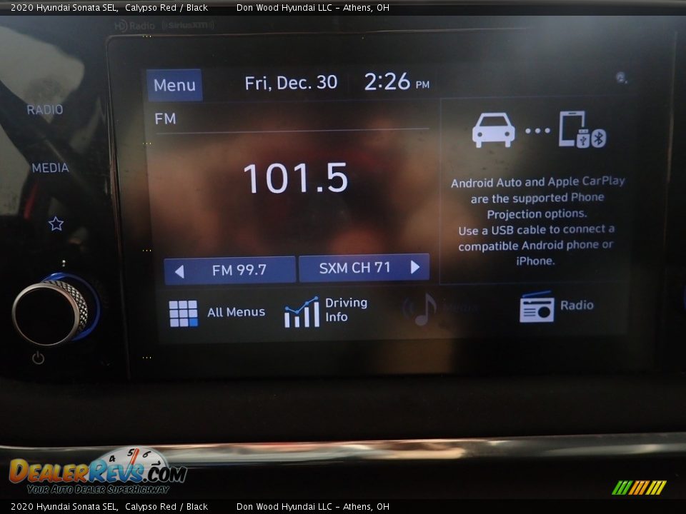 2020 Hyundai Sonata SEL Calypso Red / Black Photo #25