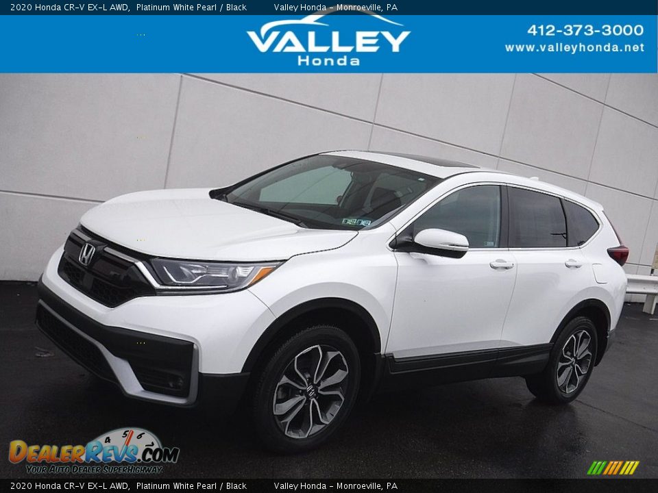 2020 Honda CR-V EX-L AWD Platinum White Pearl / Black Photo #1