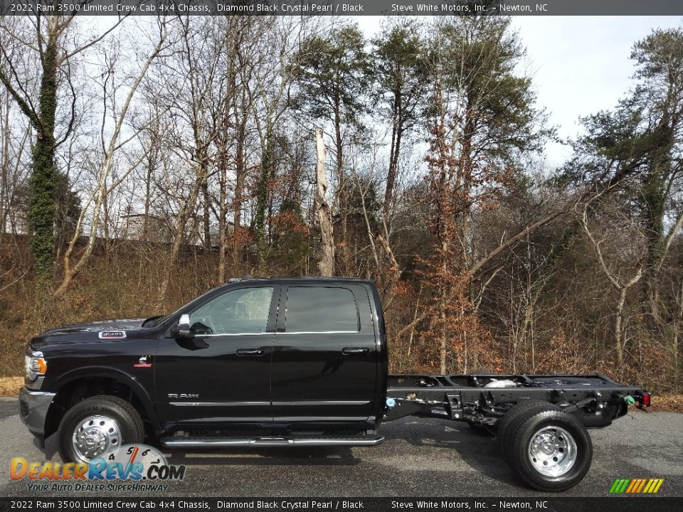 Diamond Black Crystal Pearl 2022 Ram 3500 Limited Crew Cab 4x4 Chassis Photo #1