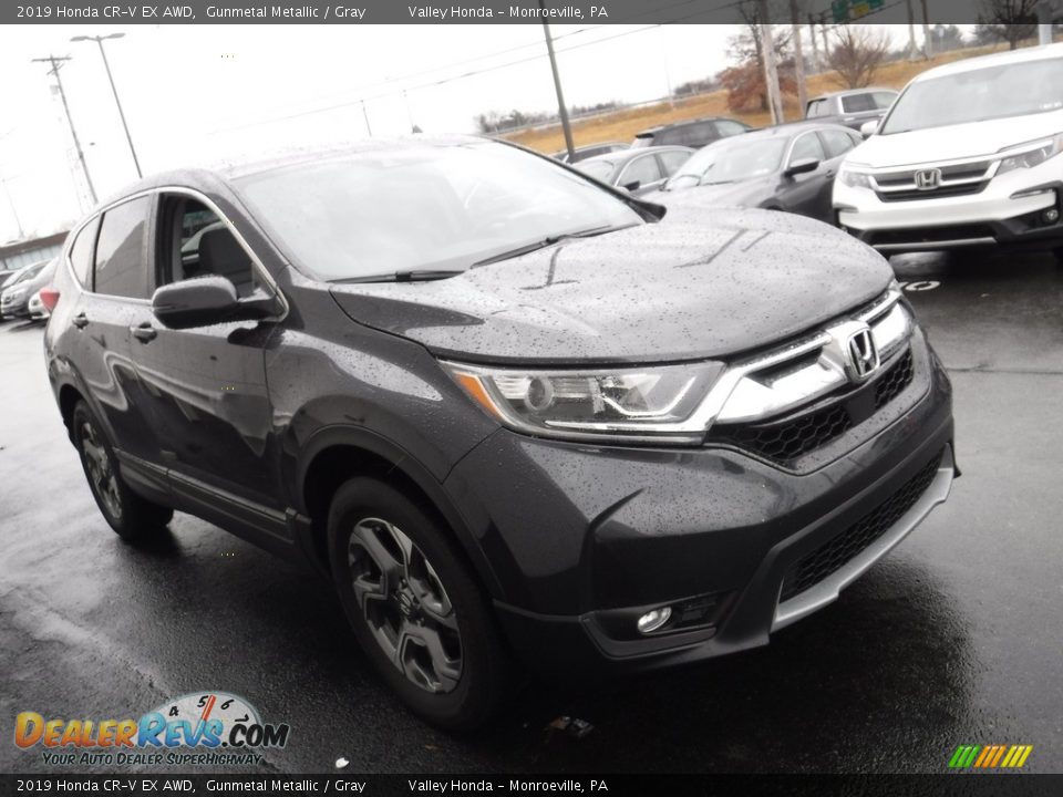 2019 Honda CR-V EX AWD Gunmetal Metallic / Gray Photo #6