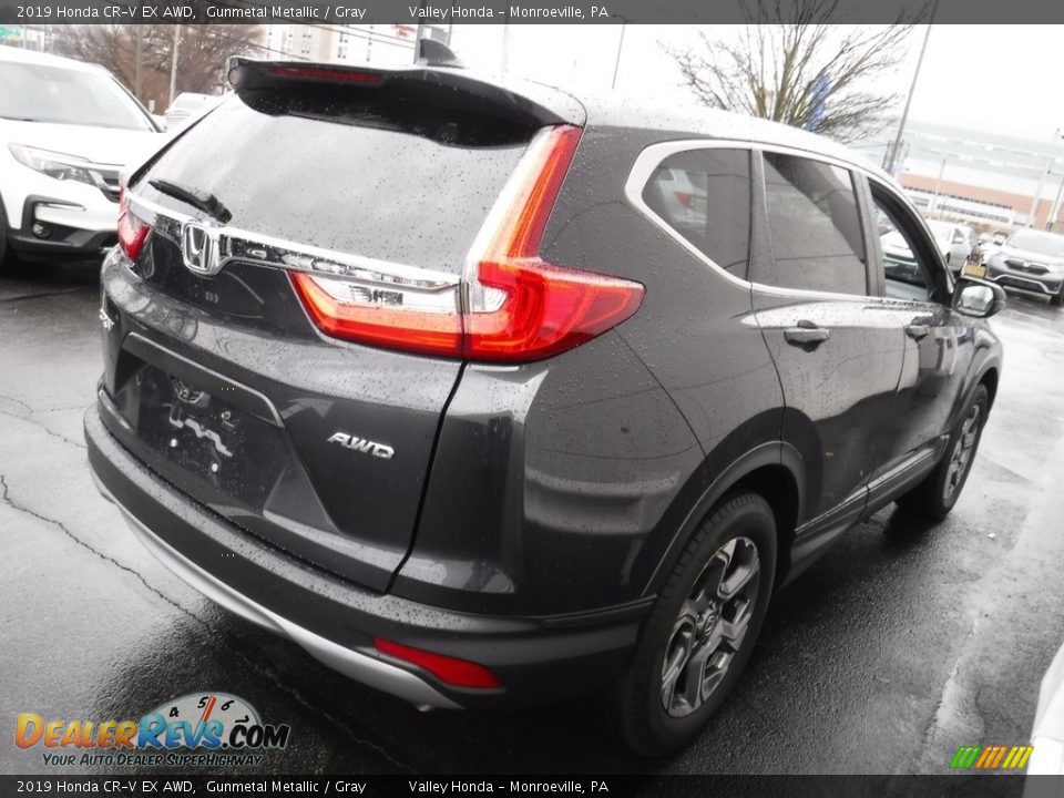 2019 Honda CR-V EX AWD Gunmetal Metallic / Gray Photo #7