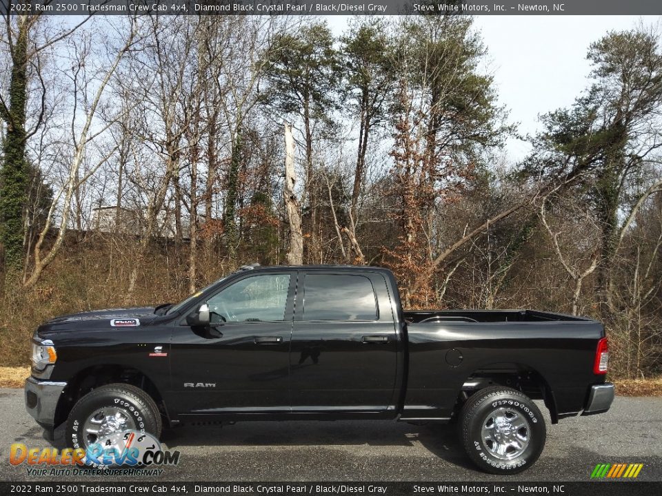 2022 Ram 2500 Tradesman Crew Cab 4x4 Diamond Black Crystal Pearl / Black/Diesel Gray Photo #1