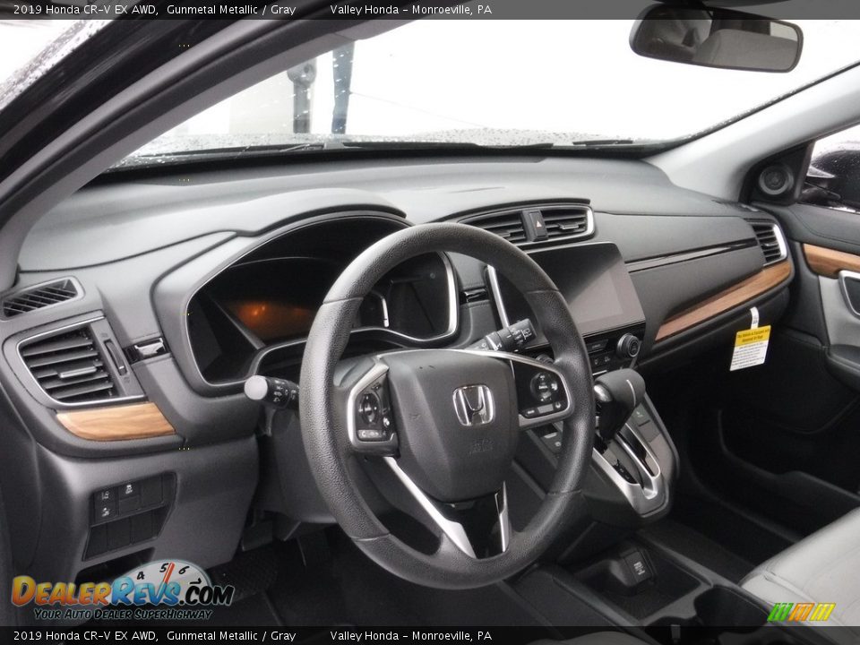 2019 Honda CR-V EX AWD Gunmetal Metallic / Gray Photo #12