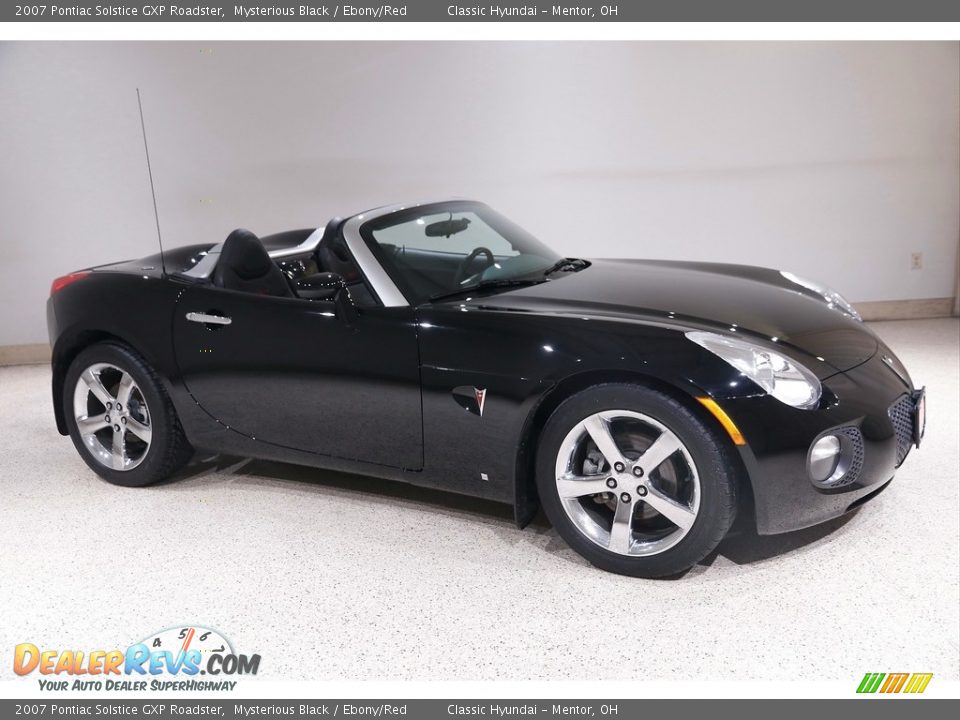 2007 Pontiac Solstice GXP Roadster Mysterious Black / Ebony/Red Photo #1