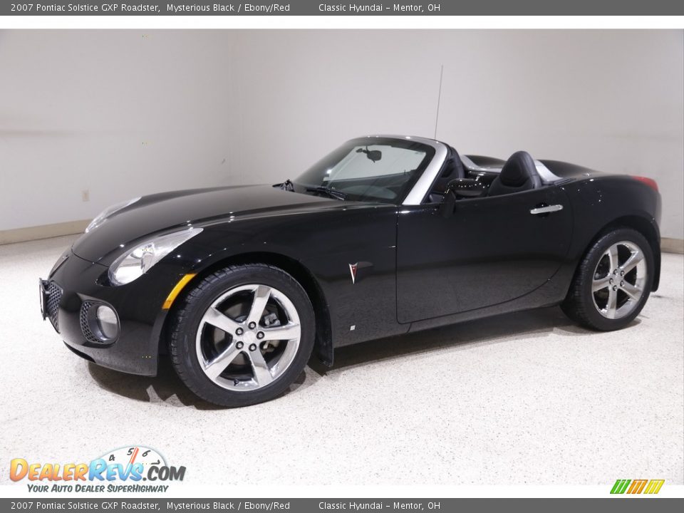 2007 Pontiac Solstice GXP Roadster Mysterious Black / Ebony/Red Photo #4