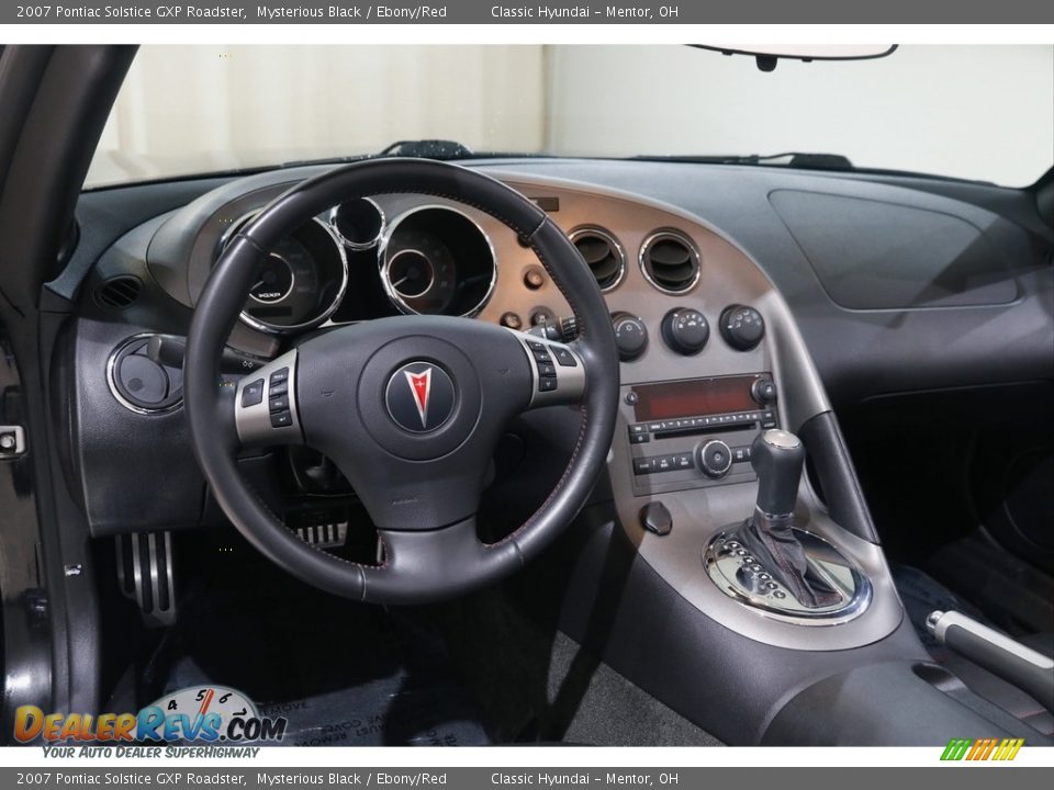 2007 Pontiac Solstice GXP Roadster Mysterious Black / Ebony/Red Photo #7