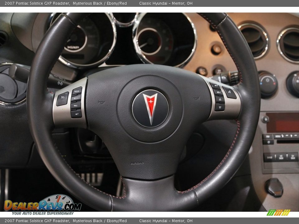 2007 Pontiac Solstice GXP Roadster Mysterious Black / Ebony/Red Photo #8