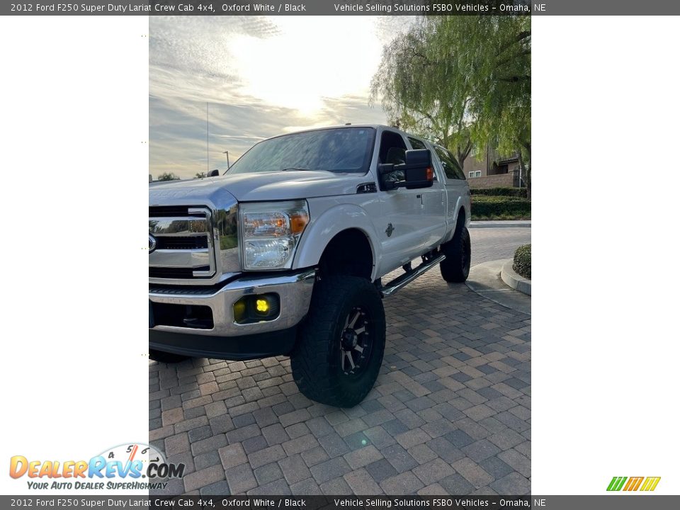 2012 Ford F250 Super Duty Lariat Crew Cab 4x4 Oxford White / Black Photo #1