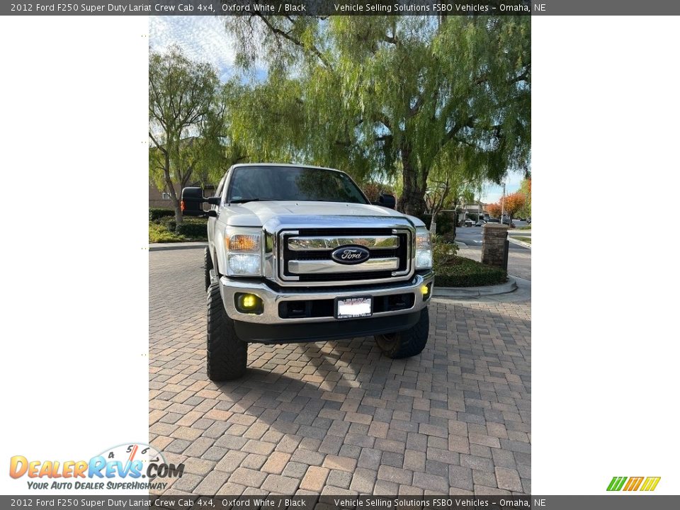 2012 Ford F250 Super Duty Lariat Crew Cab 4x4 Oxford White / Black Photo #6