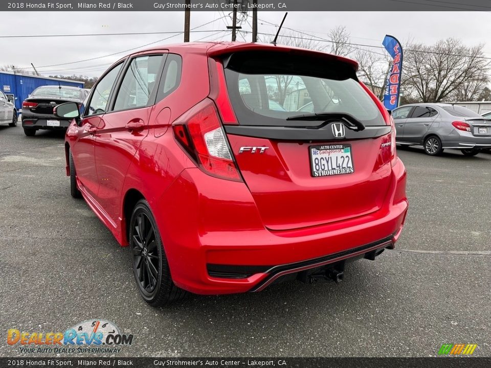 2018 Honda Fit Sport Milano Red / Black Photo #4