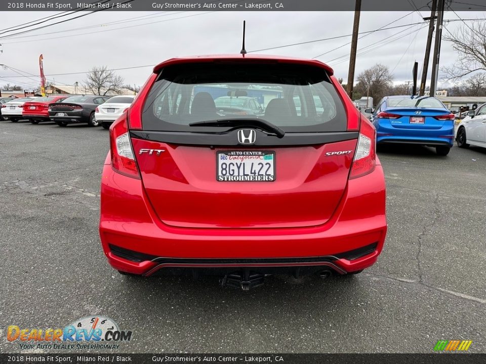 2018 Honda Fit Sport Milano Red / Black Photo #5