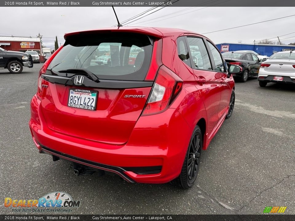 2018 Honda Fit Sport Milano Red / Black Photo #6