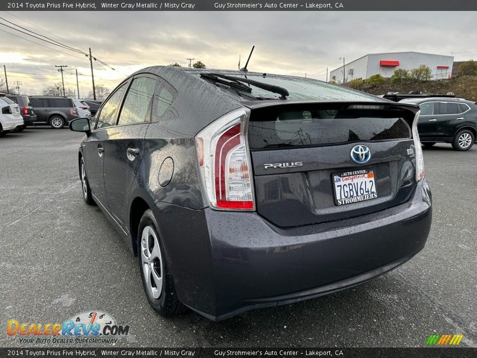 2014 Toyota Prius Five Hybrid Winter Gray Metallic / Misty Gray Photo #4