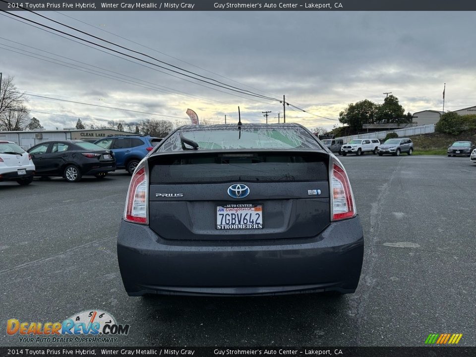 2014 Toyota Prius Five Hybrid Winter Gray Metallic / Misty Gray Photo #5