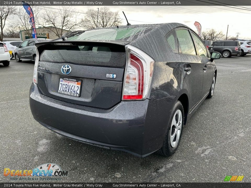 2014 Toyota Prius Five Hybrid Winter Gray Metallic / Misty Gray Photo #6