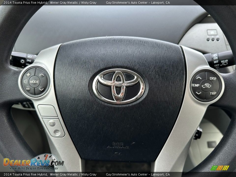 2014 Toyota Prius Five Hybrid Winter Gray Metallic / Misty Gray Photo #8