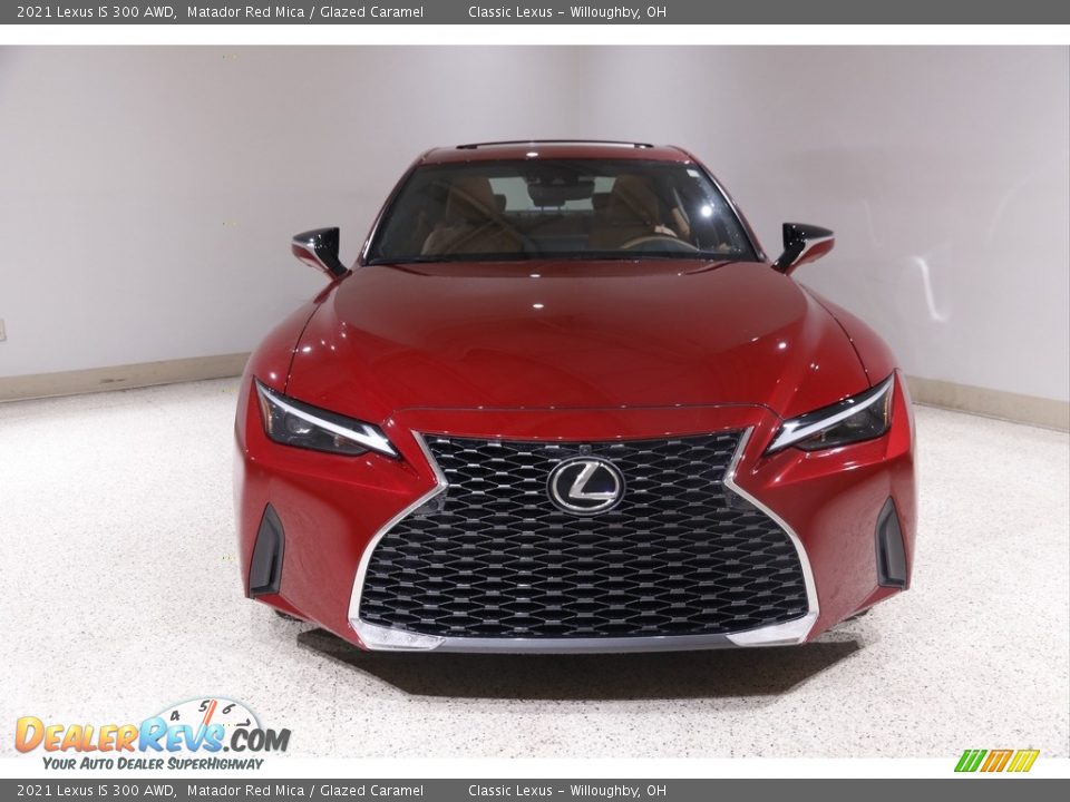 2021 Lexus IS 300 AWD Matador Red Mica / Glazed Caramel Photo #2