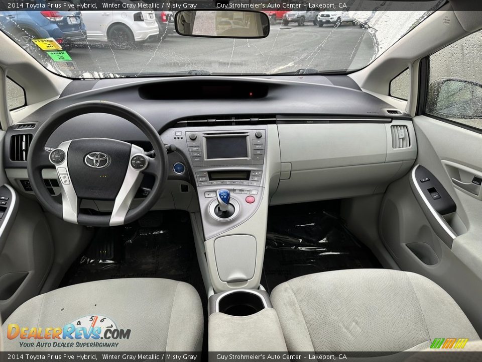 2014 Toyota Prius Five Hybrid Winter Gray Metallic / Misty Gray Photo #13