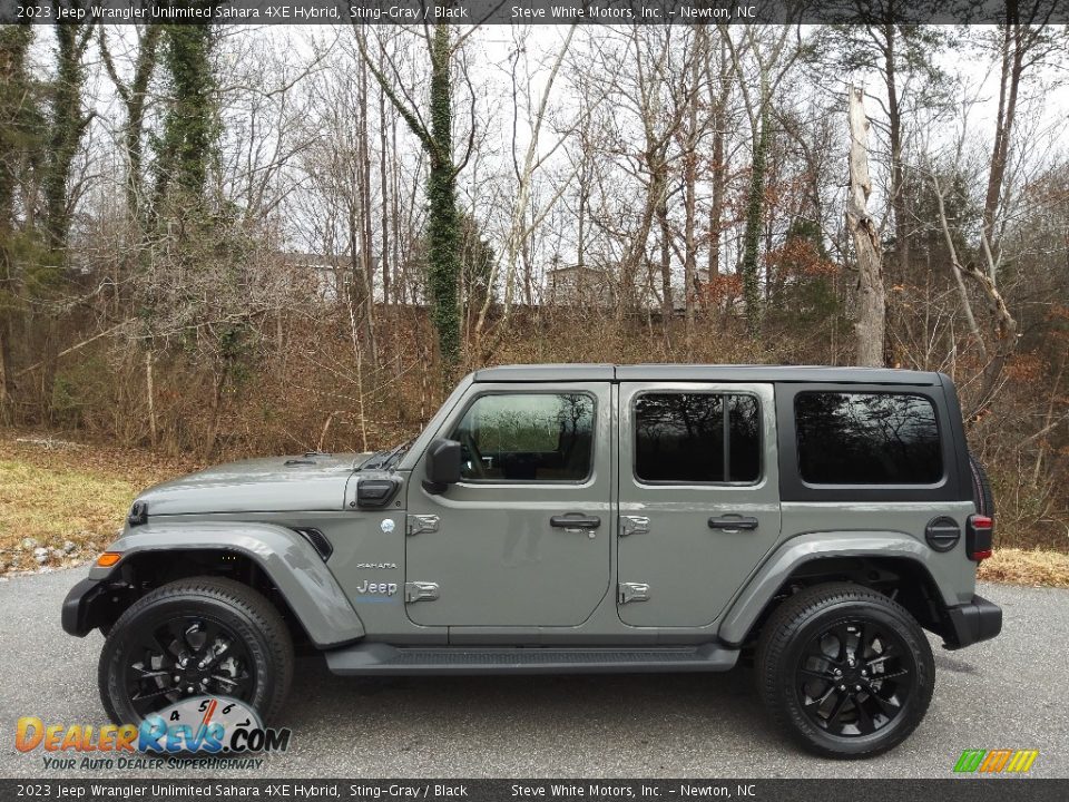 2023 Jeep Wrangler Unlimited Sahara 4XE Hybrid Sting-Gray / Black Photo #1