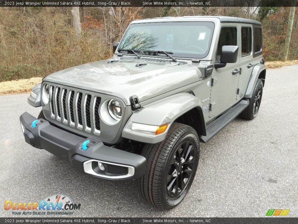 2023 Jeep Wrangler Unlimited Sahara 4XE Hybrid Sting-Gray / Black Photo #2