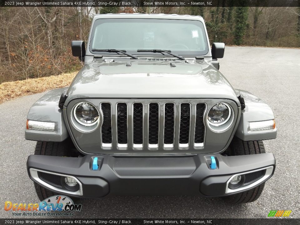 2023 Jeep Wrangler Unlimited Sahara 4XE Hybrid Sting-Gray / Black Photo #4