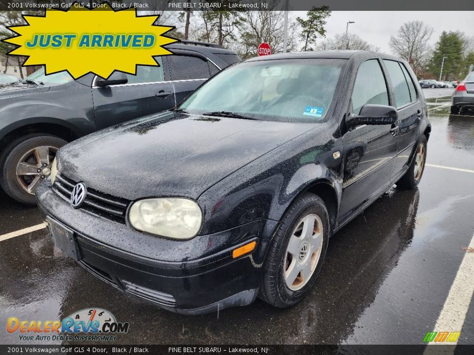 2001 Volkswagen Golf GLS 4 Door Black / Black Photo #1