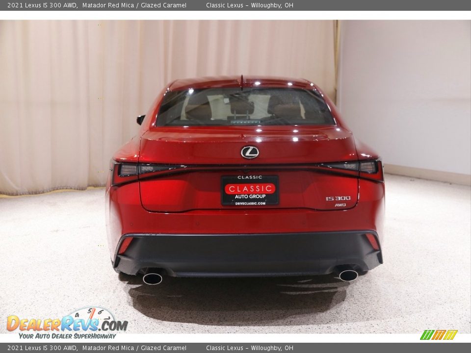 2021 Lexus IS 300 AWD Matador Red Mica / Glazed Caramel Photo #19