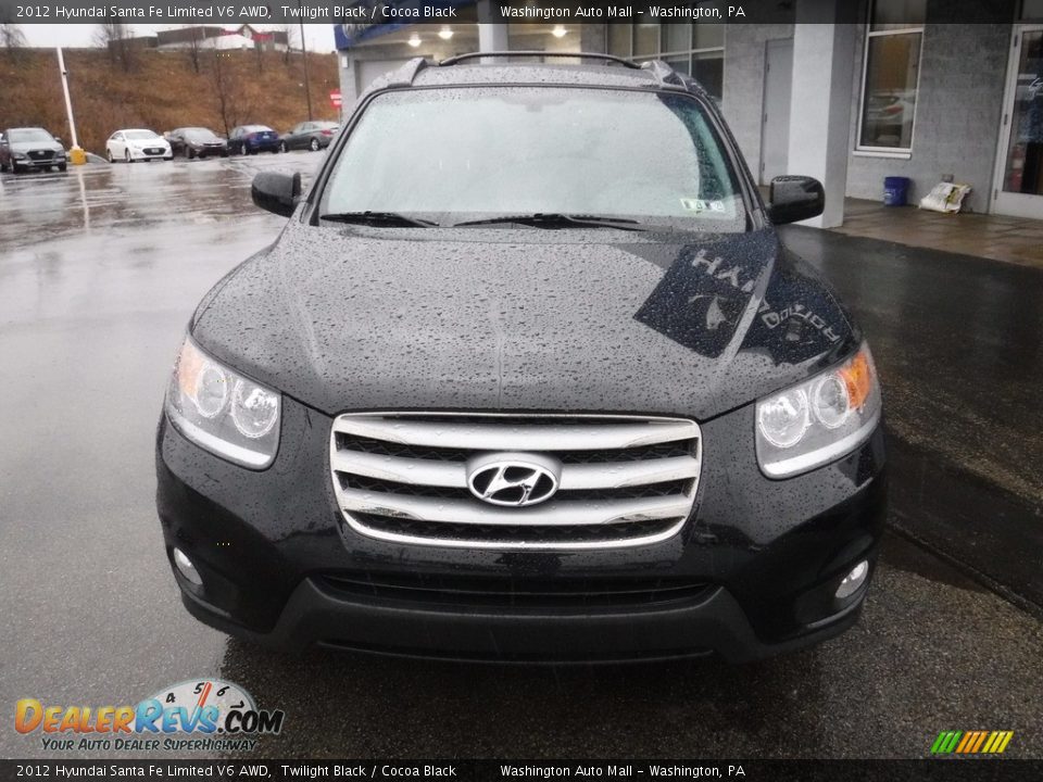 2012 Hyundai Santa Fe Limited V6 AWD Twilight Black / Cocoa Black Photo #5