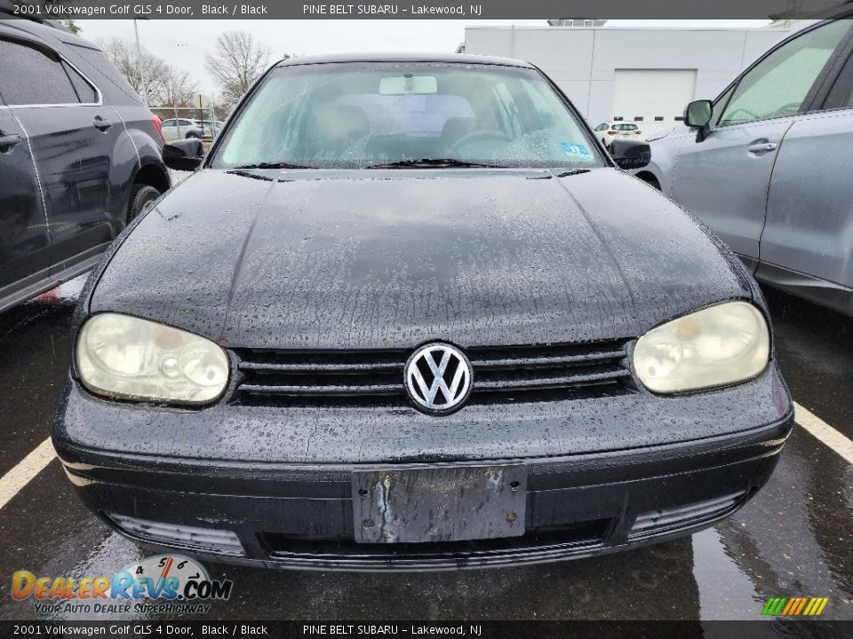 2001 Volkswagen Golf GLS 4 Door Black / Black Photo #2