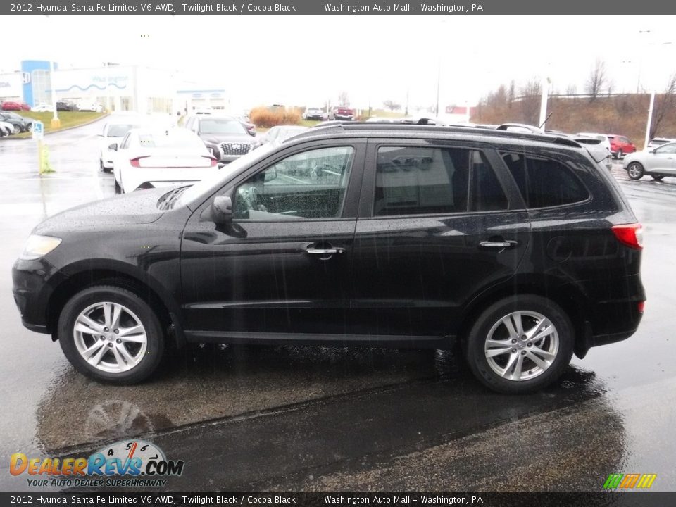 2012 Hyundai Santa Fe Limited V6 AWD Twilight Black / Cocoa Black Photo #7