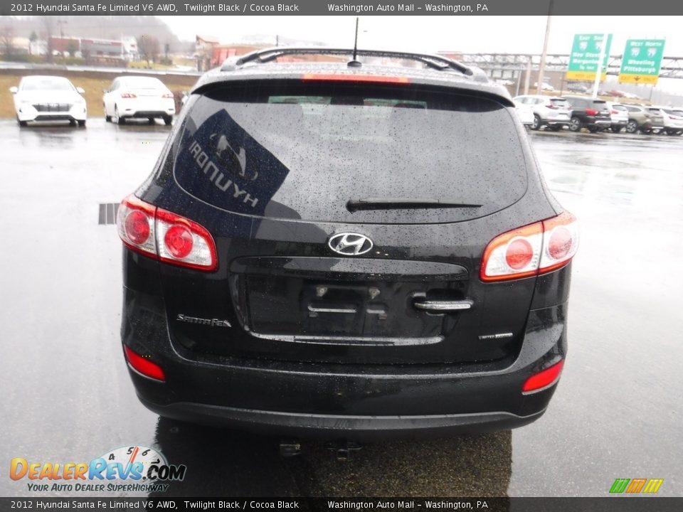 2012 Hyundai Santa Fe Limited V6 AWD Twilight Black / Cocoa Black Photo #9