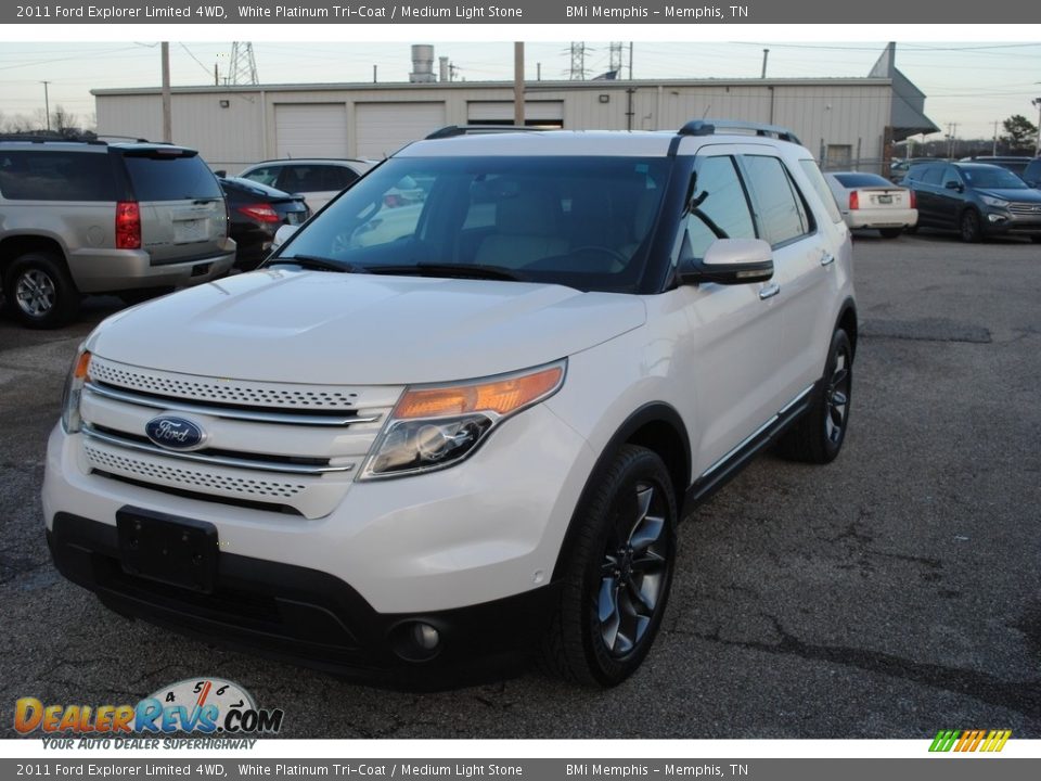 2011 Ford Explorer Limited 4WD White Platinum Tri-Coat / Medium Light Stone Photo #1