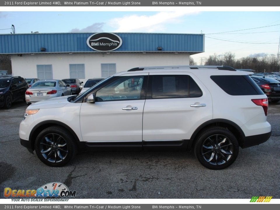 2011 Ford Explorer Limited 4WD White Platinum Tri-Coat / Medium Light Stone Photo #2