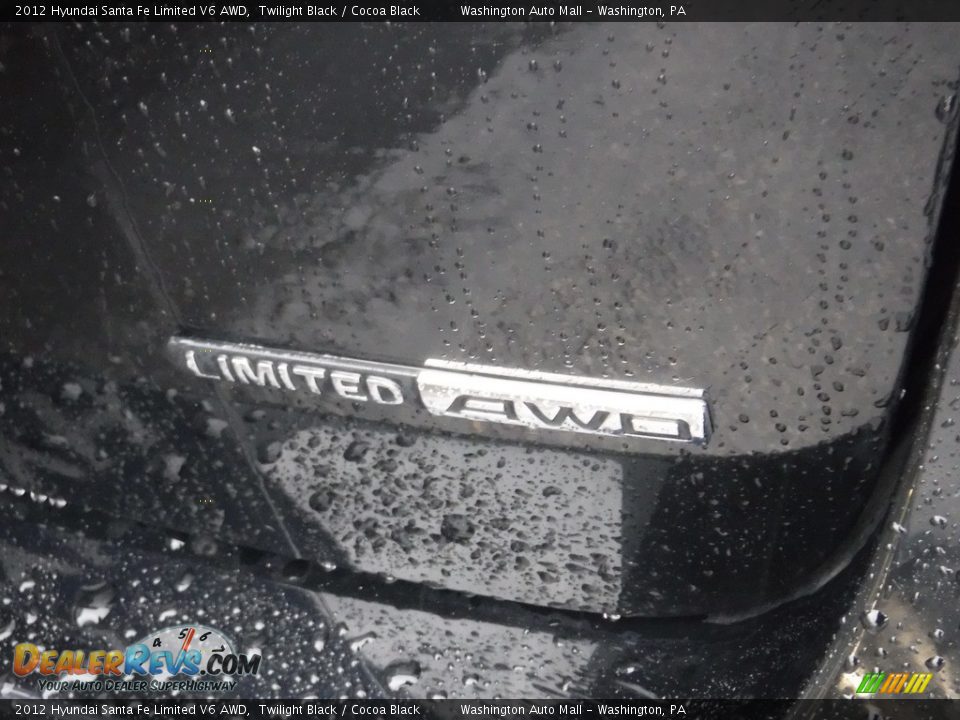 2012 Hyundai Santa Fe Limited V6 AWD Twilight Black / Cocoa Black Photo #11