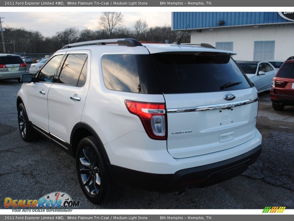 2011 Ford Explorer Limited 4WD White Platinum Tri-Coat / Medium Light Stone Photo #3