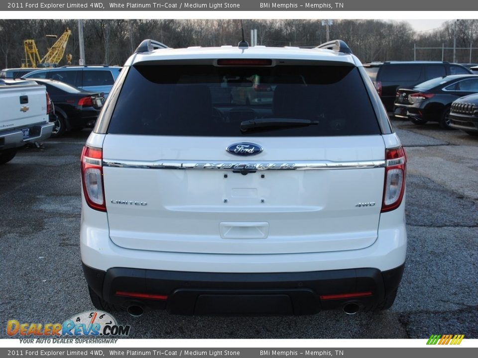 2011 Ford Explorer Limited 4WD White Platinum Tri-Coat / Medium Light Stone Photo #4