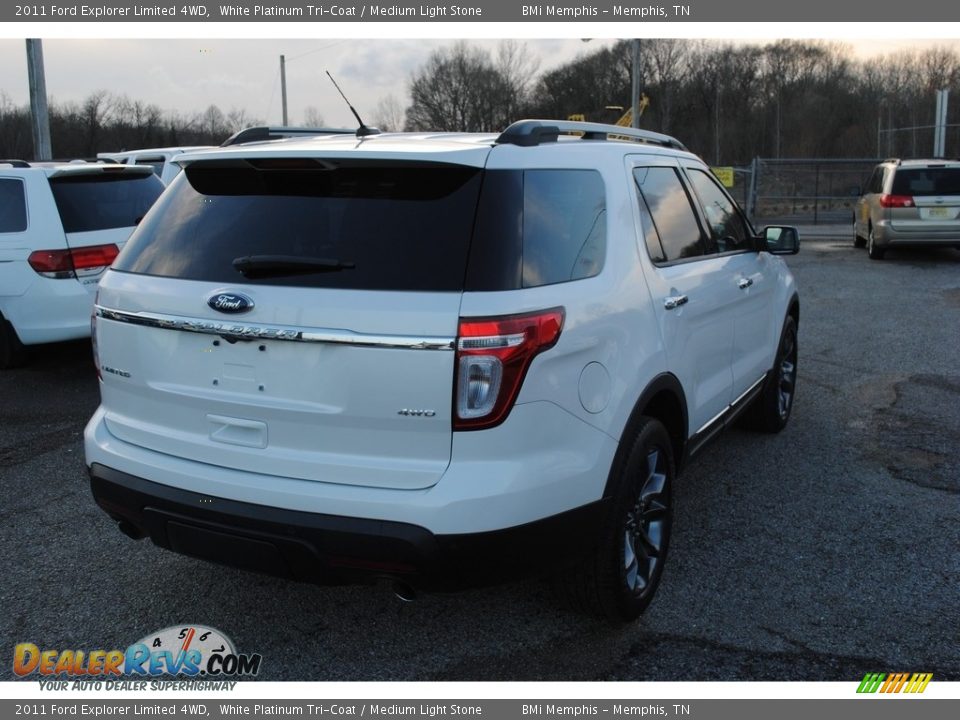 2011 Ford Explorer Limited 4WD White Platinum Tri-Coat / Medium Light Stone Photo #5