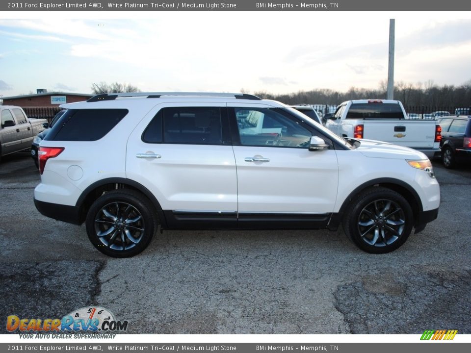 2011 Ford Explorer Limited 4WD White Platinum Tri-Coat / Medium Light Stone Photo #6