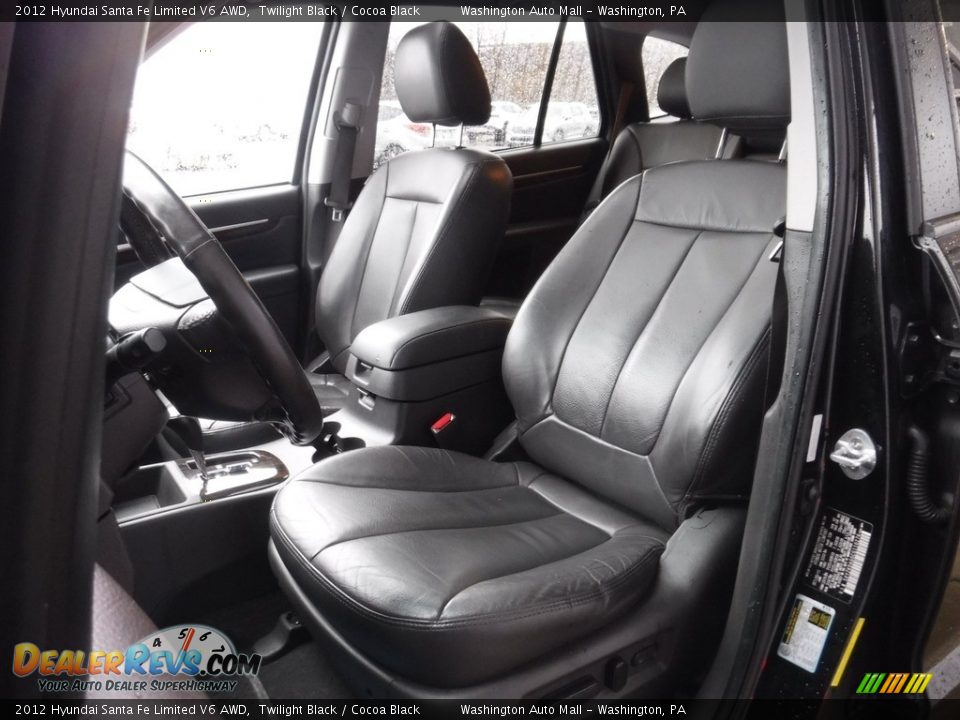 2012 Hyundai Santa Fe Limited V6 AWD Twilight Black / Cocoa Black Photo #16