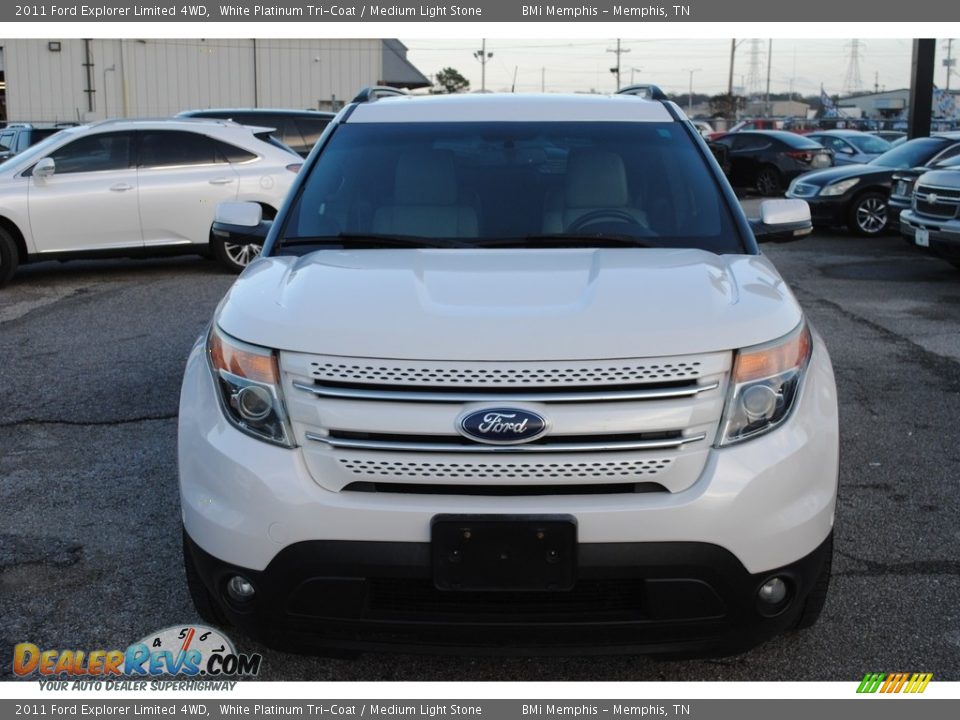 2011 Ford Explorer Limited 4WD White Platinum Tri-Coat / Medium Light Stone Photo #8