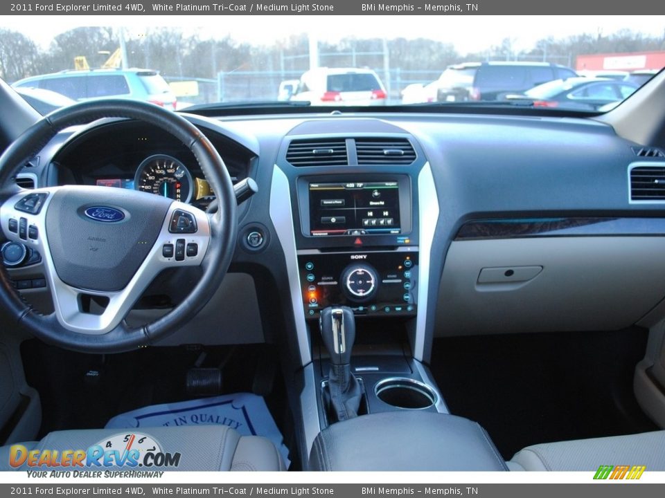 2011 Ford Explorer Limited 4WD White Platinum Tri-Coat / Medium Light Stone Photo #9