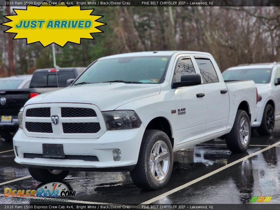 2016 Ram 1500 Express Crew Cab 4x4 Bright White / Black/Diesel Gray Photo #1