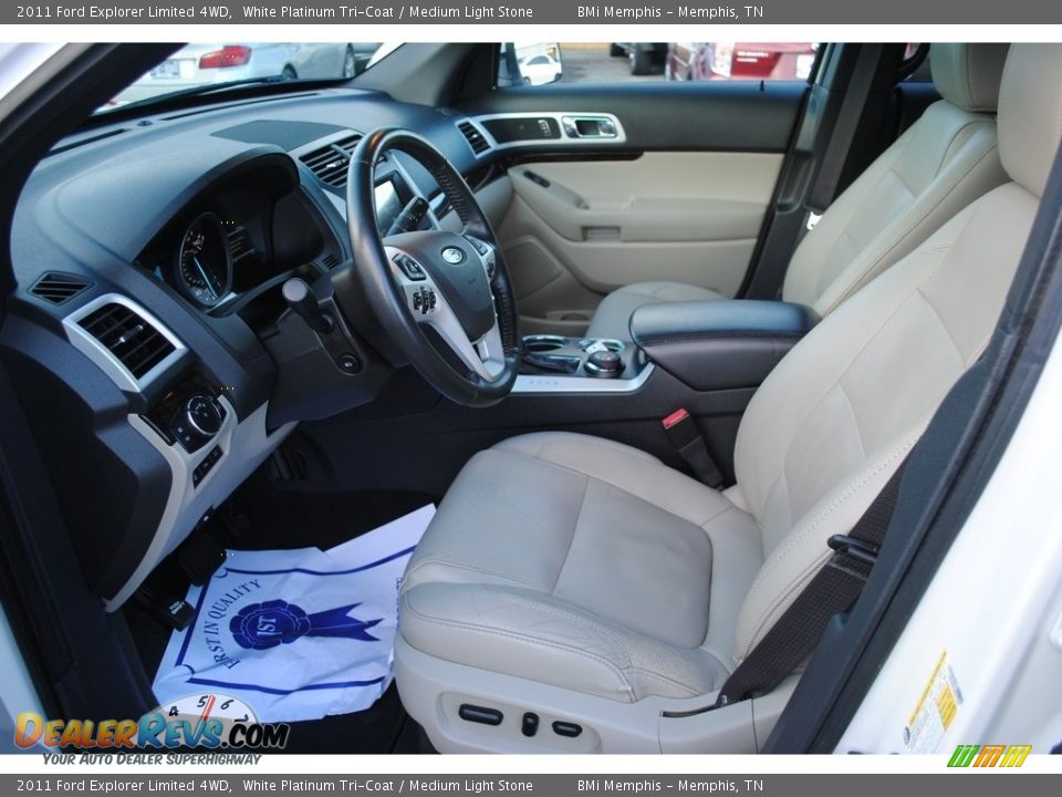 2011 Ford Explorer Limited 4WD White Platinum Tri-Coat / Medium Light Stone Photo #11