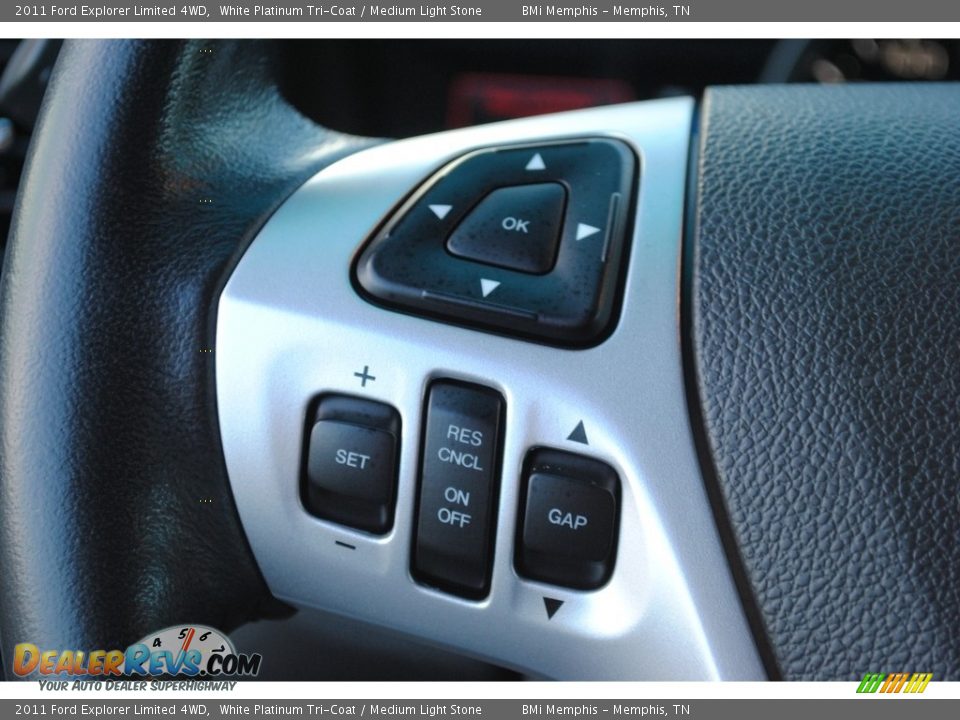 2011 Ford Explorer Limited 4WD White Platinum Tri-Coat / Medium Light Stone Photo #13