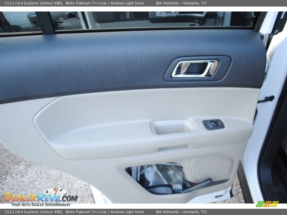 2011 Ford Explorer Limited 4WD White Platinum Tri-Coat / Medium Light Stone Photo #21