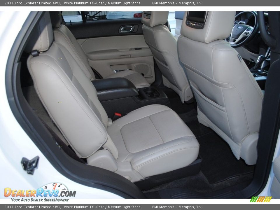 2011 Ford Explorer Limited 4WD White Platinum Tri-Coat / Medium Light Stone Photo #27